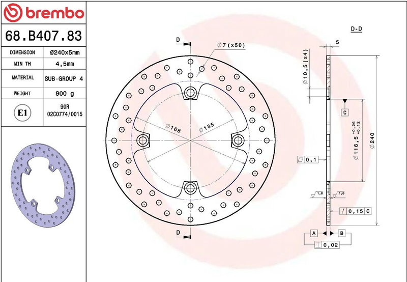 BRAKE DISC FIX RR