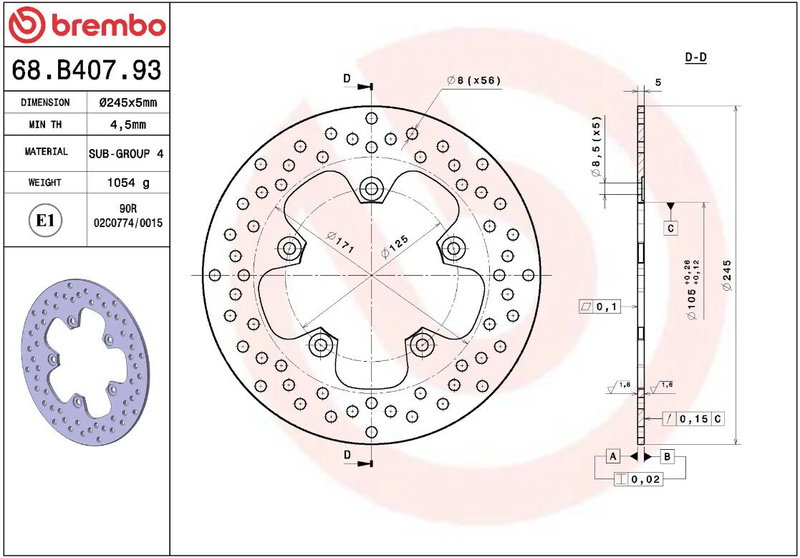 BRAKE DISC FIX RR