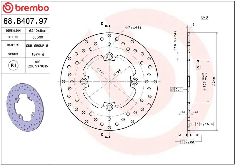 BRAKE DISC FIX RR