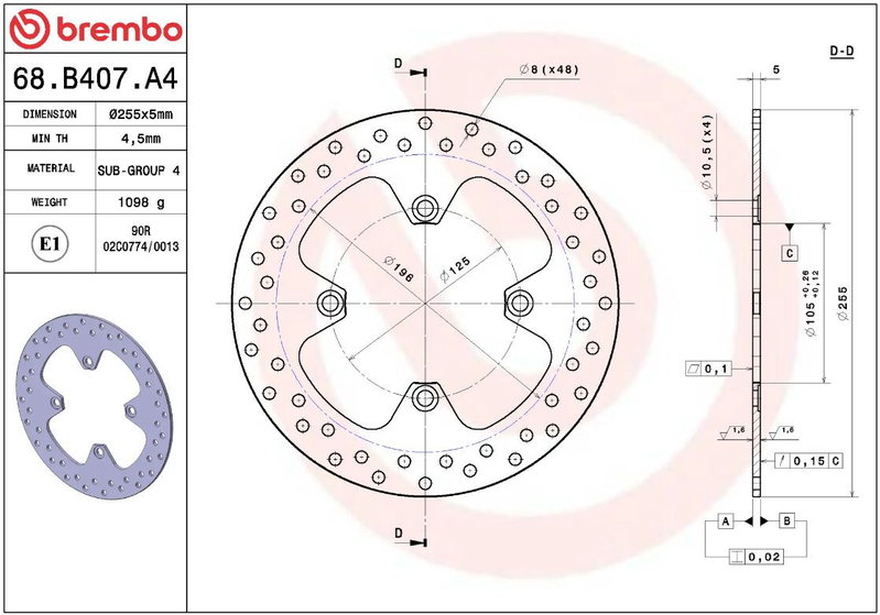 BRAKE DISC FIX RR