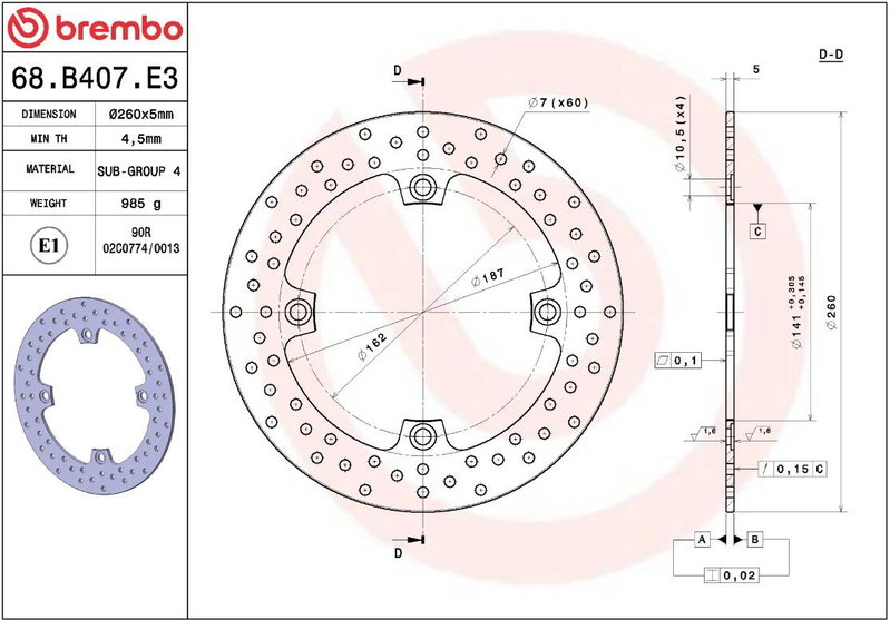 BRAKE DISC FIX RR