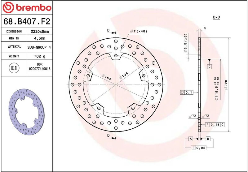 BRAKE DISC FIX RR