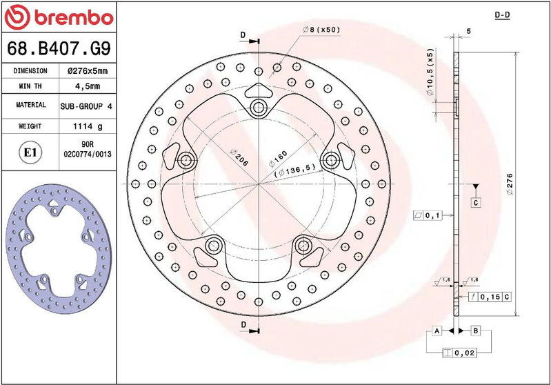 BRAKE DISC FIX RR