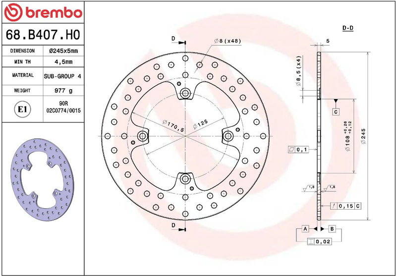 BRAKE DISC FIX RR