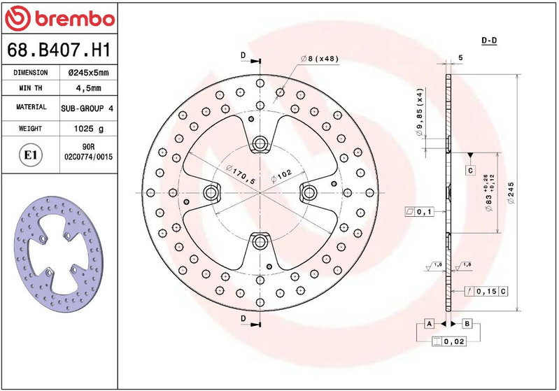 BRAKE DISC FIX RR
