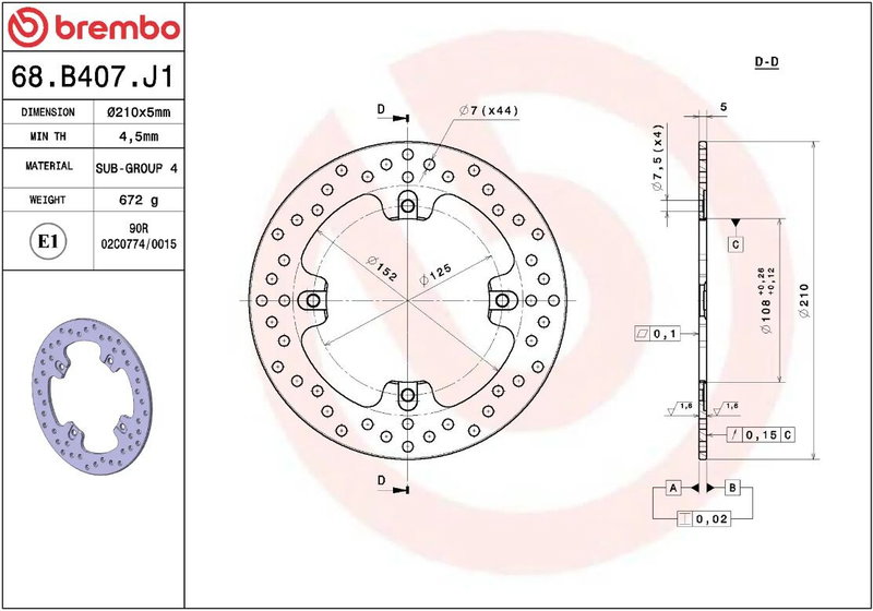 BRAKE DISC FIX RR