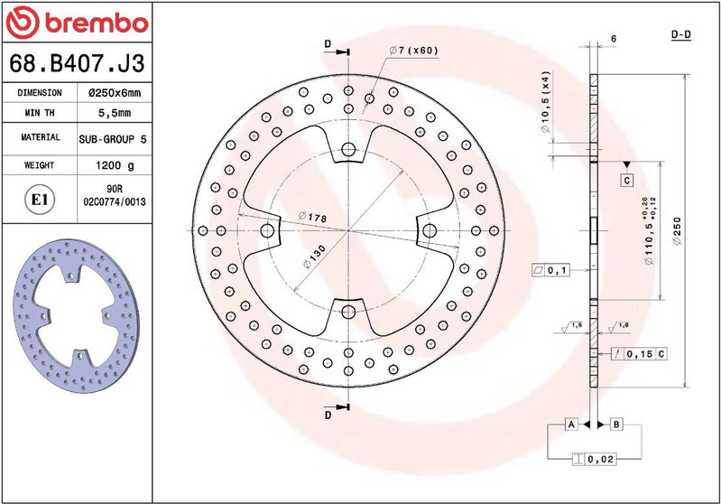 BRAKE DISC FIX RR