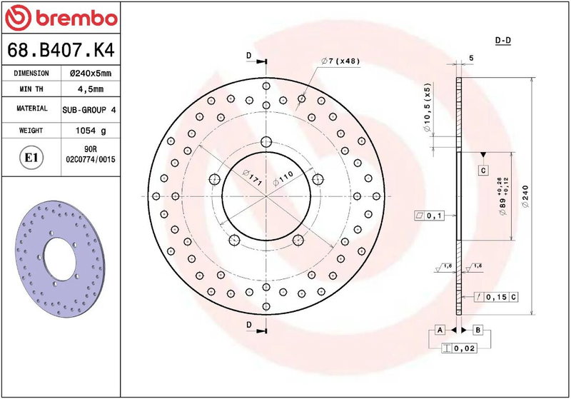 BRAKE DISC FIX RR