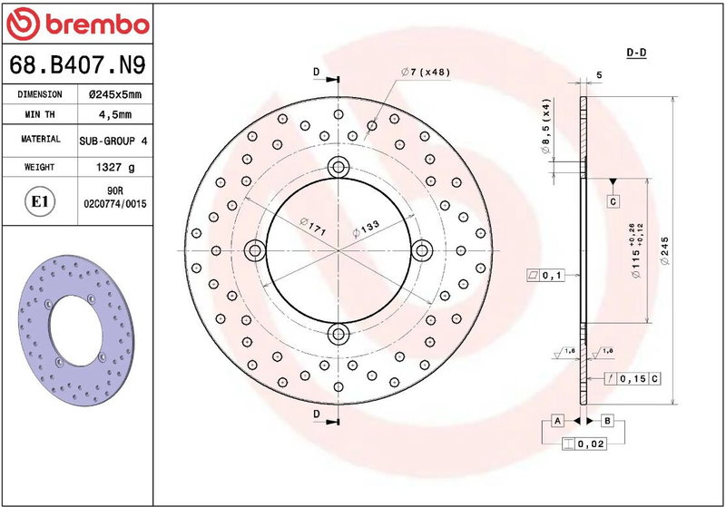 BRAKE DISC FIX RR