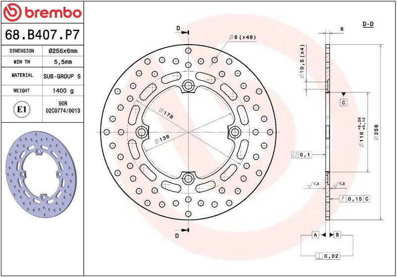 BRAKE DISC FIX RR