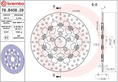 BRAKE DISC FLOAT RR
