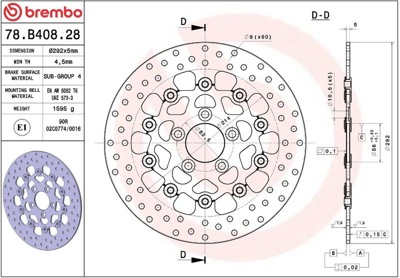 BRAKE DISC FLOAT RR
