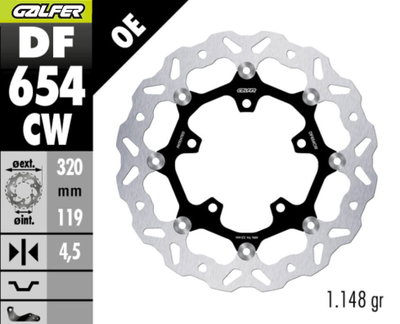 BRAKE DISC FLOAT WAVE FR
