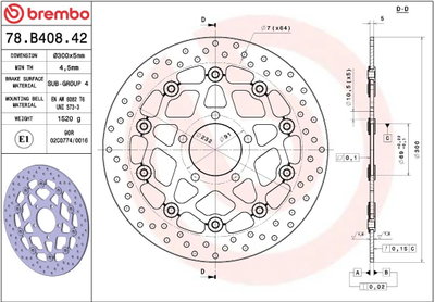 BRAKE DISC FLOAT FR/RR