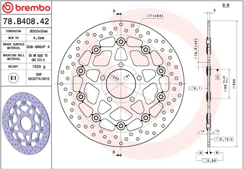 BRAKE DISC FLOAT FR/RR