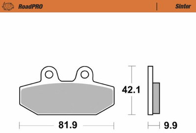 BRAKE PAD ROADPRO SINTER