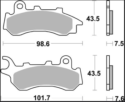 BRAKE PAD XS SINT FR