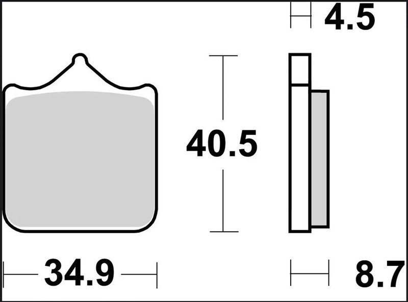 BRAKE PAD SR SINT FR