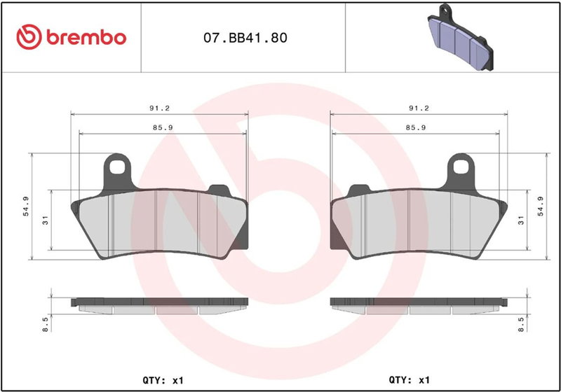 BRAKE PAD GE SINT RR