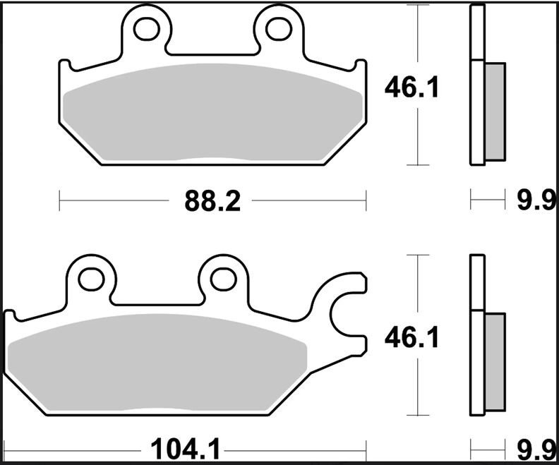BRAKE PAD SD SINT FR