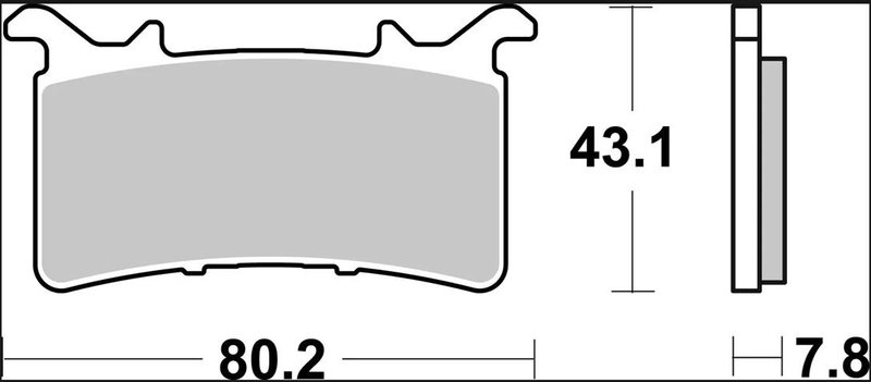 BRAKE PAD SR SINT FR