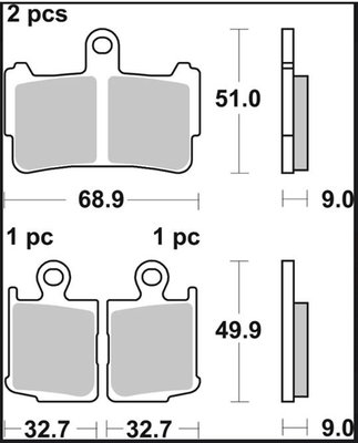 BRAKE PAD SA SINT FR