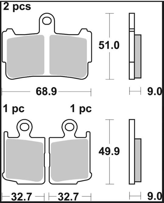BRAKE PAD SA SINT FR