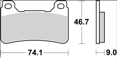 BRAKE PAD SR SINT FR