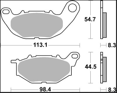BRAKE PAD SR SINT FR
