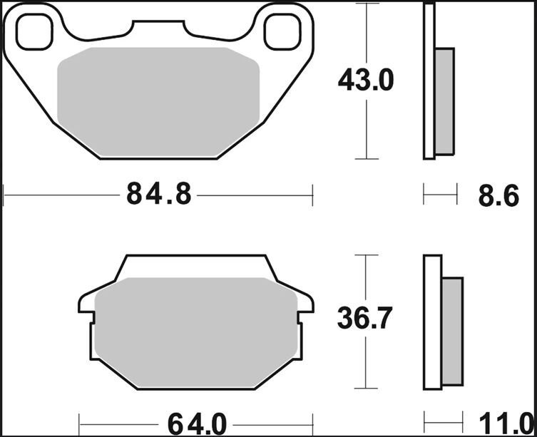 BRAKE PAD CC CAR/CER FR/RR