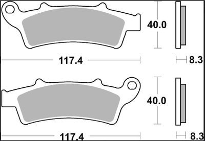 BRAKE PAD CC CAR/CER FR