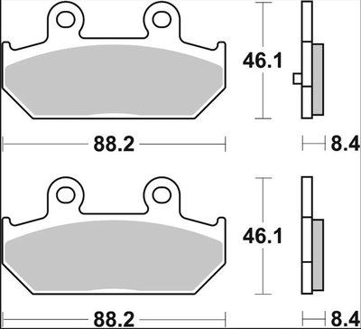 BRAKE PAD CC CAR/CER RR