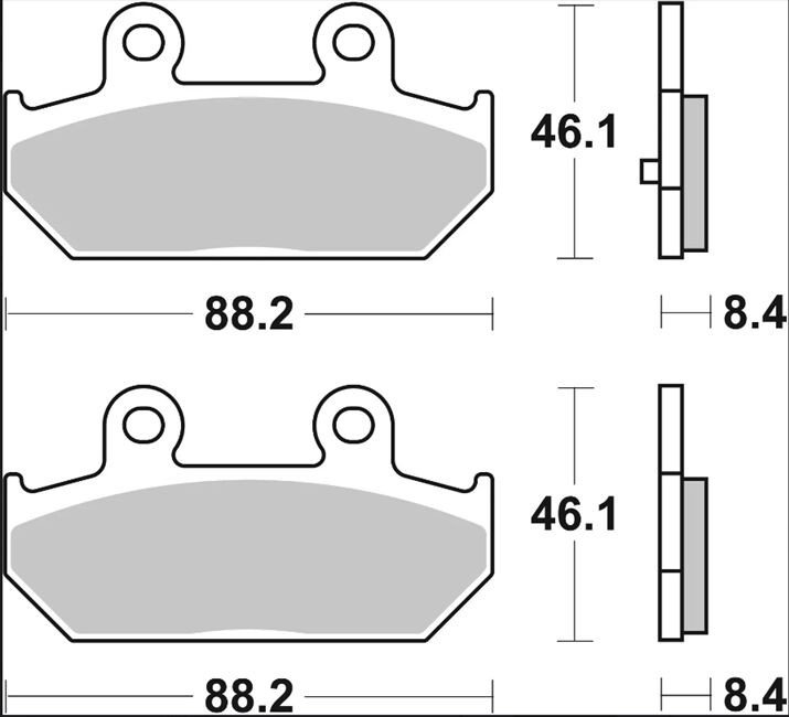BRAKE PAD CC CAR/CER RR