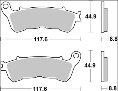 BRAKE PAD CC CAR/CER FR