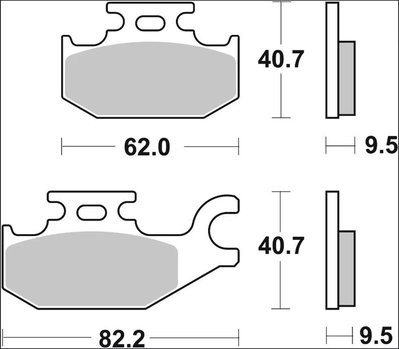 BRAKE PAD CC CAR/CER RR