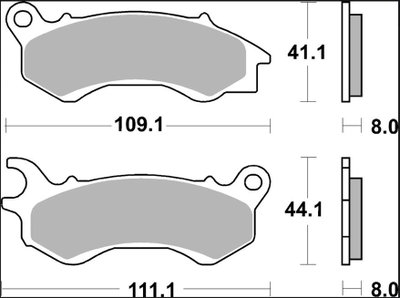 BRAKE PAD CC CAR/CER FR