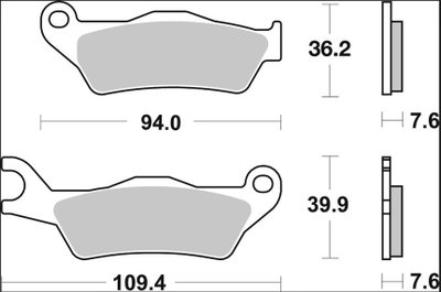 BRAKE PAD CC CAR/CER FR
