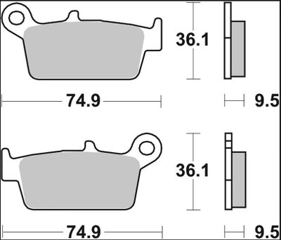 BRAKE PAD CC CAR/CER RR