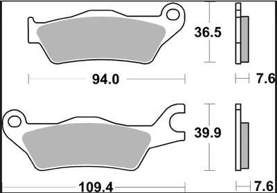 BRAKE PAD CC CAR/CER FR
