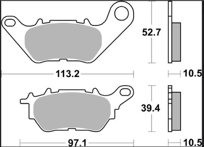 BRAKE PAD CC CAR/CER RR