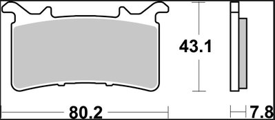BRAKE PAD RC CAR/CER FR