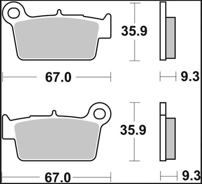 BRAKE PAD TT CAR/CER RR