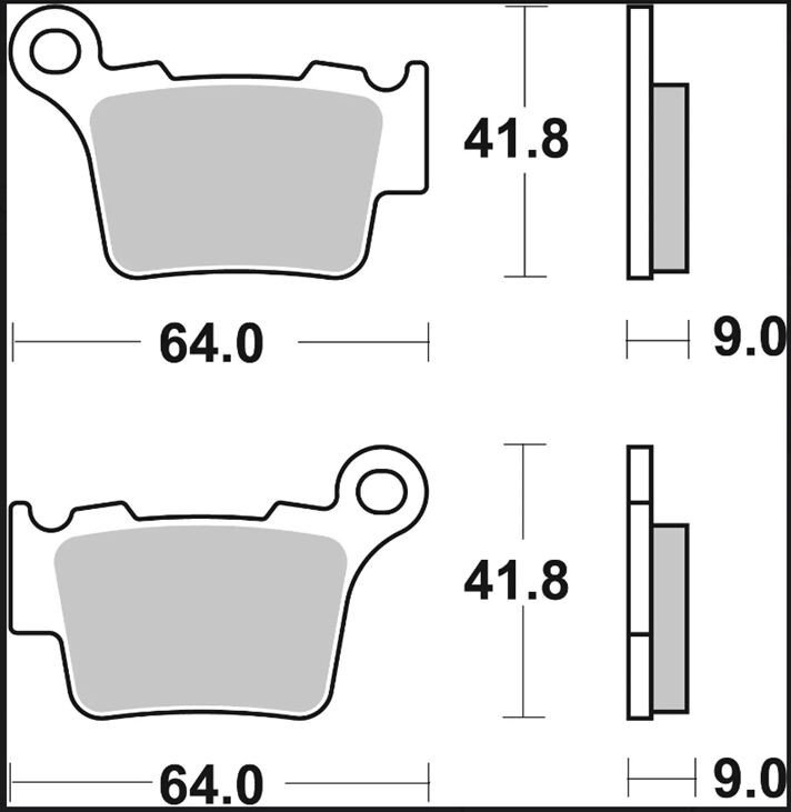 BRAKE PAD TT CAR/CER FR/RR