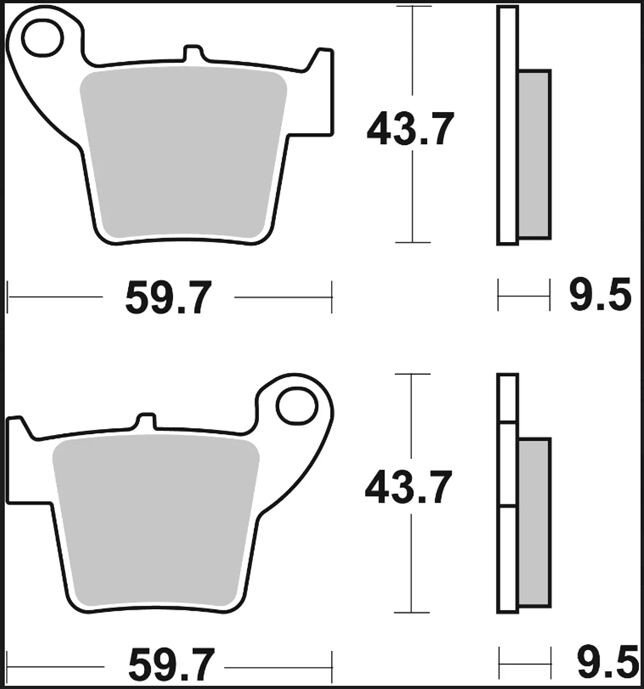 BRAKE PAD TT CAR/CER FR/RR
