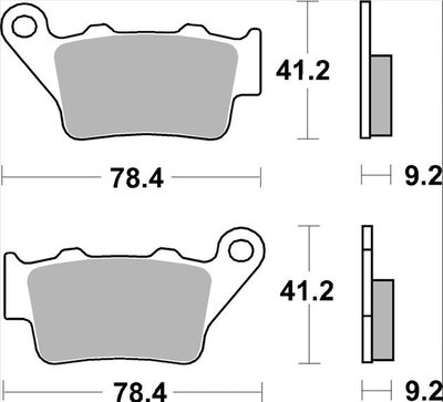 BRAKE PAD TT CAR/CER RR
