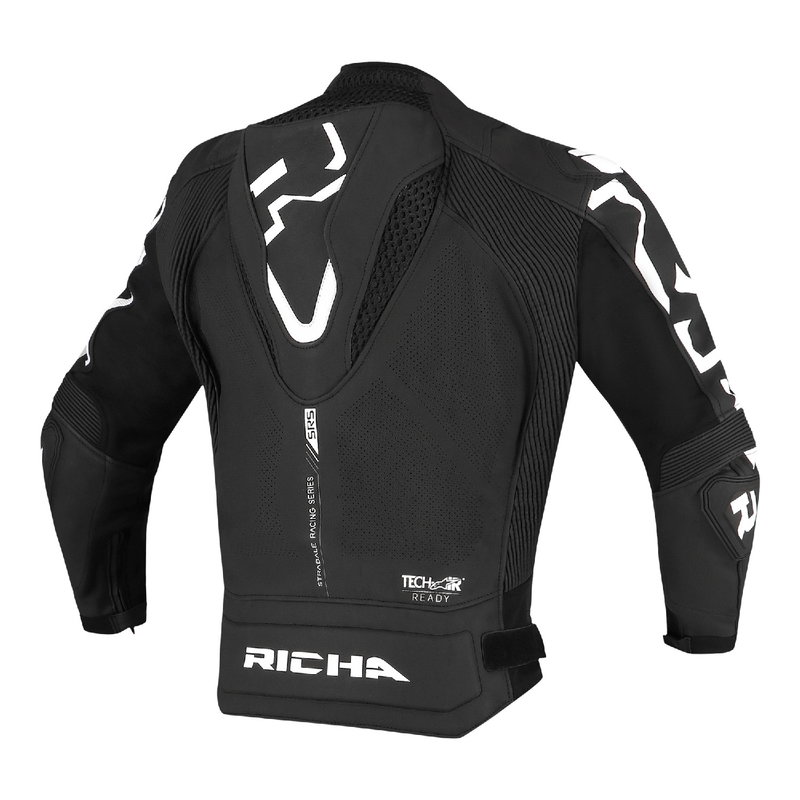 STRADALE LEATHER JACKET black/white 52