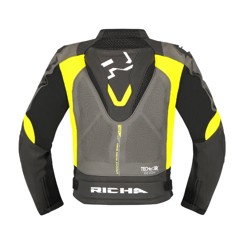 STRADALE LEATHER JACKET yellow/grey 50
