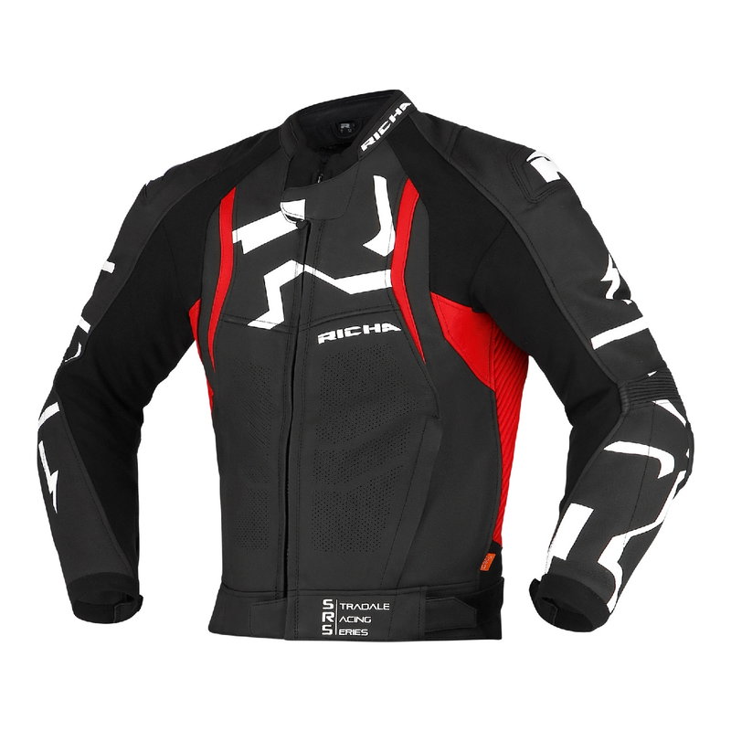 STRADALE LEATHER JACKET black/red 58