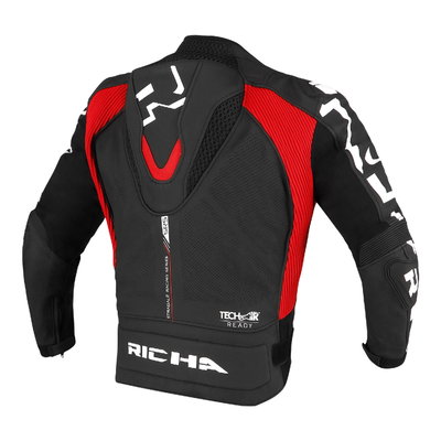 STRADALE LEATHER JACKET black/red 46