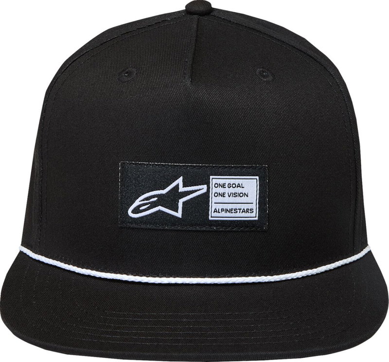 HAT FLT BILL SNAPBACK LABEL BL